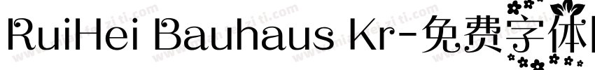 RuiHei Bauhaus Kr字体转换